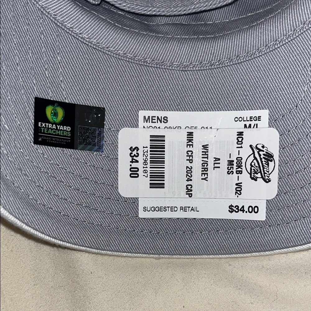 Nike UT College Football Playoff Bound Gray & White Hat - Picture 3 of 6